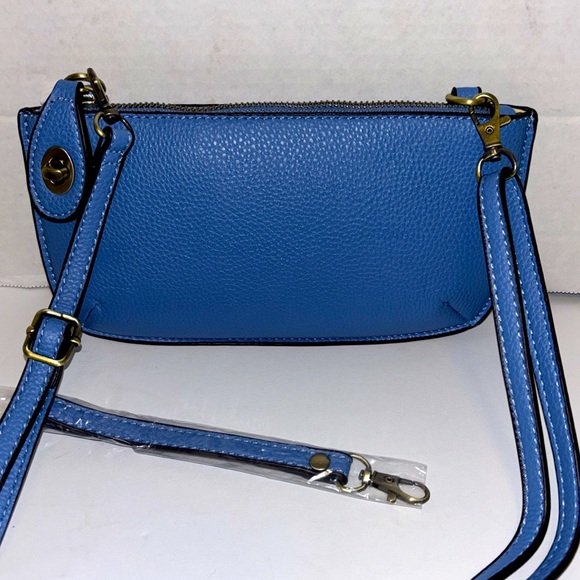 JOY BRAND SLATE BLUE VEGAN LEATHER WRISTLET/CROSSBODY GORGEOUS COLOR 💙💙💙💙💙💙💙 - Picture 2 of 6